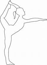 Outline Ballet Dancer Ballerina Clipart Clip Stretching Dancing Silhouette Template Dance Coloring Female Contour Pages Lady Webstockreview Vectors Woman sketch template