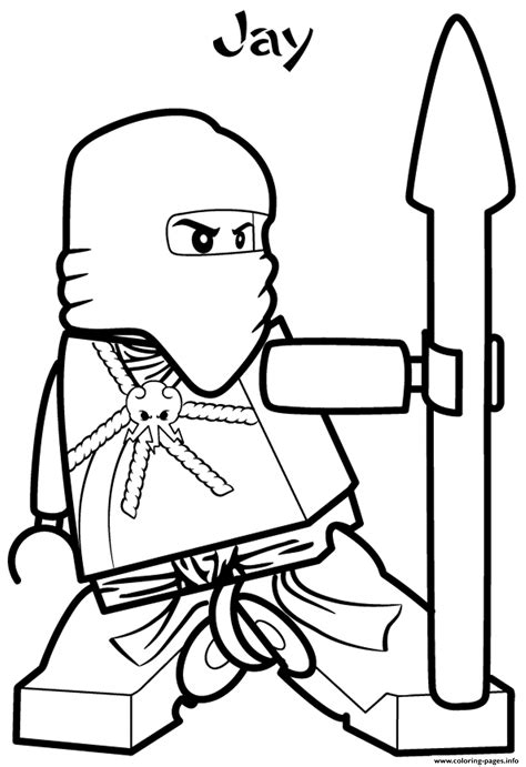 jay ninjago sce coloring page printable