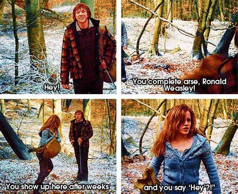 harry potter hermione granger hey love ronald weasley