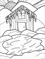 Coloring Cabin Pages Log Winter Hurry Scenes Printable Getdrawings Print Color Getcolorings Template sketch template