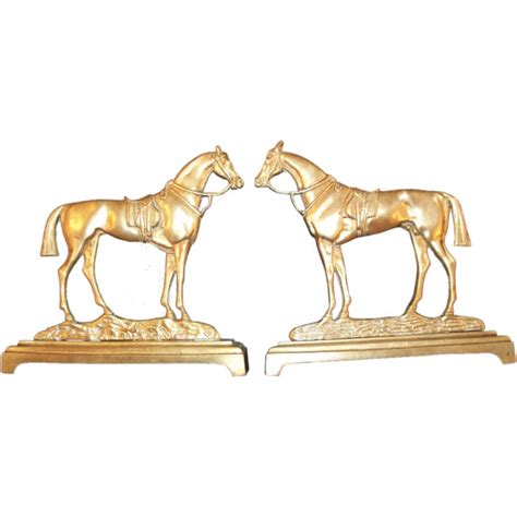 pair  solid brass bookends  stdibs