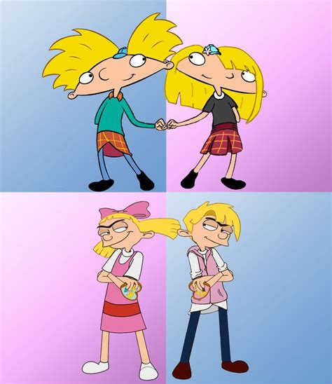 Hey Arnold Gender Hey Arnold Arnold And Helga Old Cartoons