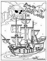 Pirate Coloring Ship Pages Pirates Color Print Printable Halloween Sheets Pittsburgh Visit Popular sketch template