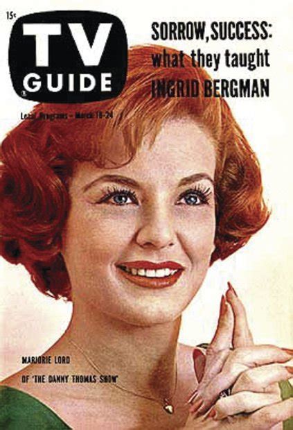 Tv Guide Cover W Marjorie Lord Of Make Room For Daddy Never Knew She
