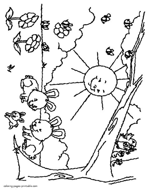 coloring page  spring nature coloring pages printablecom