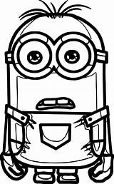 Coloring Minion Stuart Minions Pages Wecoloringpage Visit sketch template