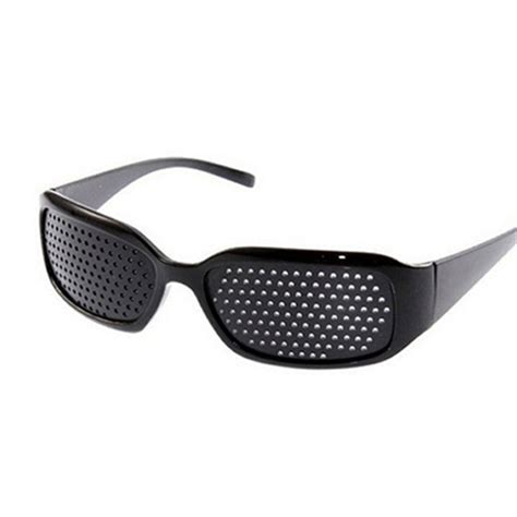 Hot Black Unisex Vision Care Pin Hole Eyeglasses Glasses Eye Exercise