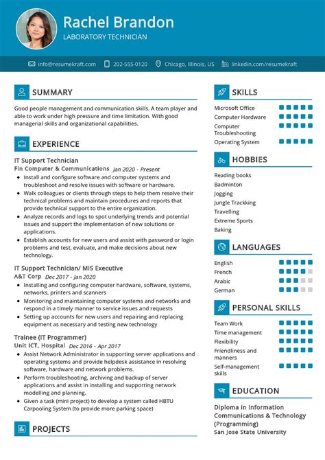 laboratory technician resume sample   resumekraft
