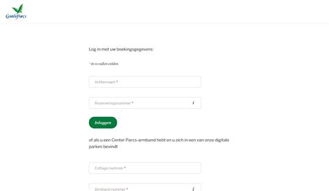 centerparcs inloggen boekingsnummer