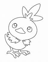 Torchic Coloring sketch template