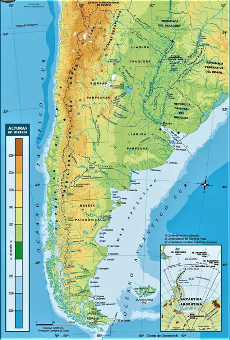 ⊛ mapa de argentina 🥇 político and físico con nombres 2022