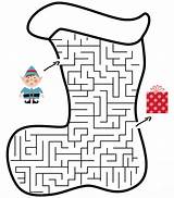 Maze Christmas Mazes Kids Elf Jul Find Printable Coloring Way Printables Game Pages Activity Puzzle Worksheets Games Se Bestcoloringpagesforkids Och sketch template
