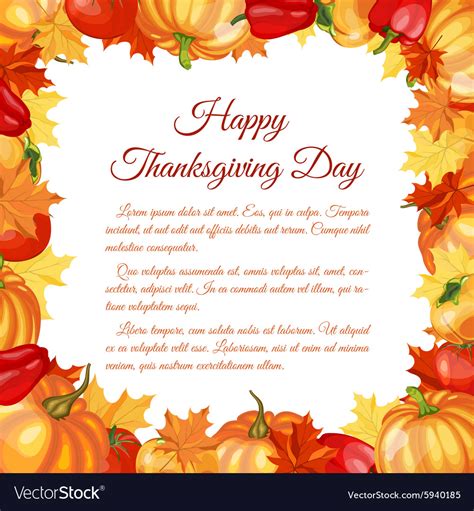 thanksgiving day greeting card royalty  vector image