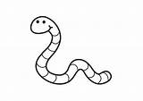 Coloring Worm Pages Printable Cartoon Minhoca sketch template