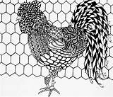 Rooster Zentangle Drawing Drawings Jani Freimann Roosters Chicken Fineartamerica Animals Challenges Patterns Getdrawings Zen Simple Choose Board sketch template