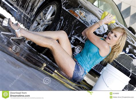 Model Washing A Car Royalty Free Stock Images Image 9248889