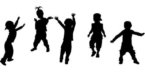 kids silhouette party  vector graphic  pixabay