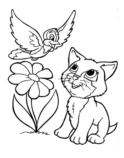 lovely kitten coloring pages