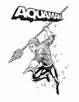 Aquaman Roi Colorear Gratuit Caballito sketch template