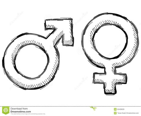 Hand Drawn Gender Symbols Stock Vector Image 50438029