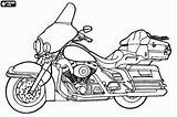 Harley Motorcycle Glide Electra Oncoloring sketch template