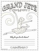 Coloring Dance Pages Jazz Ballet Ballerina Colouring Jete Dancers Band Grand Printable Sheets Utah Positions Kids Camp Template Teacher Recital sketch template