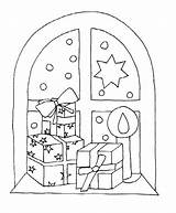 Coloring Christmas Pages Window Choose Board Coloriage sketch template
