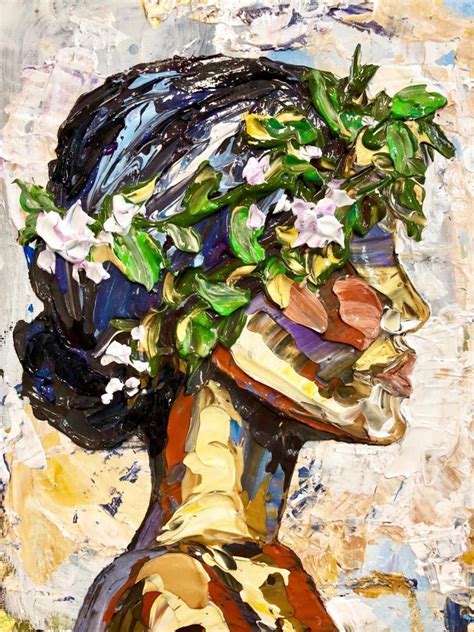 human blueprints palette knife paintings  reveal  coarse beauty