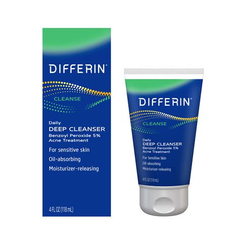 differin daily deep cleanser  benzoyl peroxide  oz