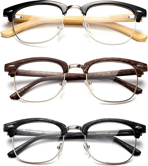 3 pack fashion reading glasses for men retro vintage