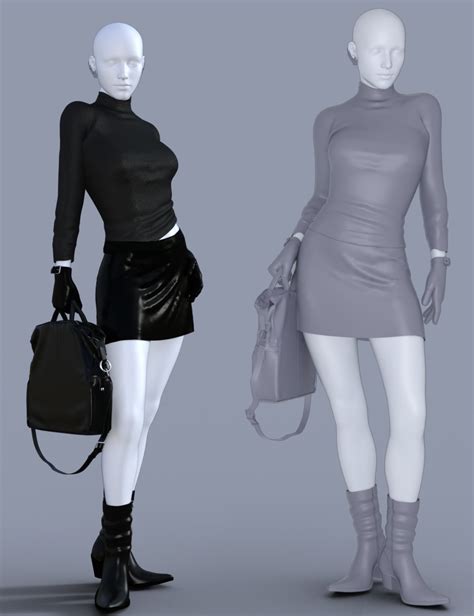 dforce minimalist autumn set for genesis 8 female s daz 3d