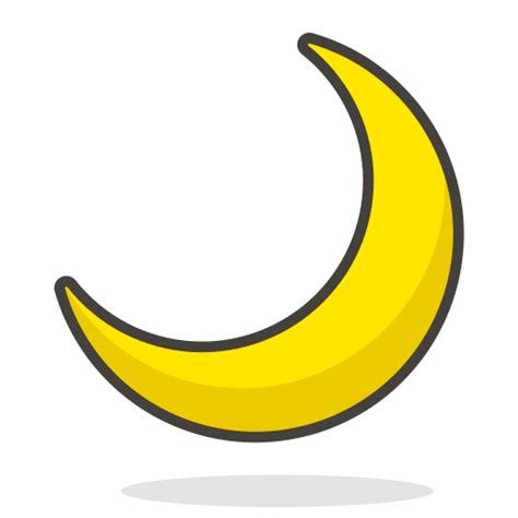 bulan sabit bulan ikon gratis    vector emoji