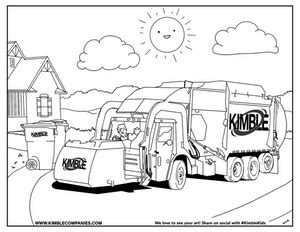 view recycling truck coloring page png