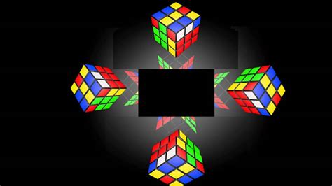 rubiks cube  hologram   face view  holographic pyramid youtube