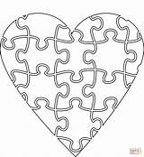 Heart Coloring Puzzle Printable Pages Valentines Jigsaw Valentine Template Top Visit Color Onlinecoloringpages sketch template