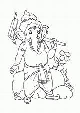 Coloring Kids Ganesha Pages Lord Ganesh Drawing Print These Sketches sketch template