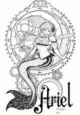Steampunk Disney Coloriage Adults Inks Suhng Sorah Mandala Dessin Shibao Colorier Fairytale Coloriages sketch template