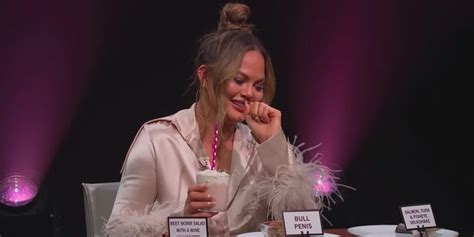 watch chrissy teigen s spill your guts on the late late show popsugar