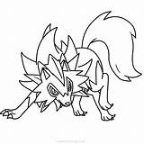Lycanroc Dusk Lineart Xcolorings 900px 80k sketch template