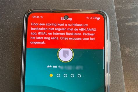 abn amro kampt met storing mobiel bankieren niet mogelijk