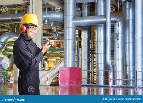 engineer working   thermal power plant stock photo image  computer generation