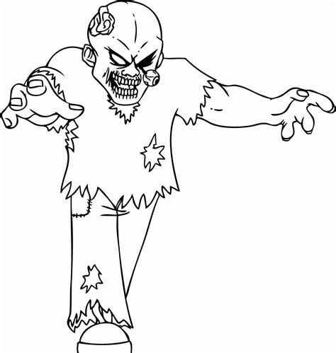 realistic undead zombie coloring pages