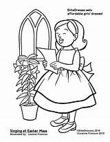 Coloring Pages Mass Church Easter Holy First Communion Week Catholic Clipart Massachusetts Praying Dress Getcolorings Parts Getdrawings Child Printable Colorings sketch template