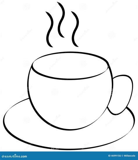 coffee  tea cup outline royalty  stock image image