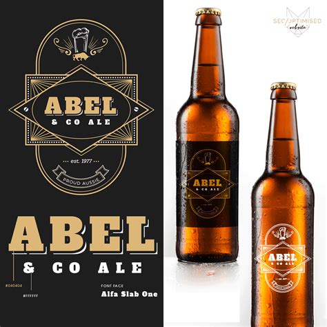 beer bottle label design seo optimised graphic design