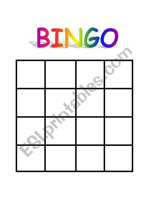 english worksheets bingo sheet