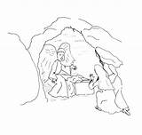 Jesus Coloring Resurrection Cave Buried Tomb Empty Pages Colouring Where Drawing Color Drawings Netart Getdrawings 21kb 574px sketch template