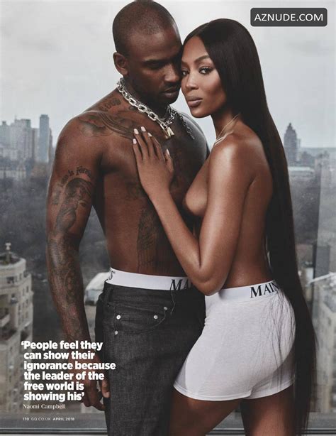 Naomi Campbell Sexy And Topless Topless With Rapper Skepta For Gq Uk Aznude