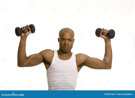 man lifting weights stock  image