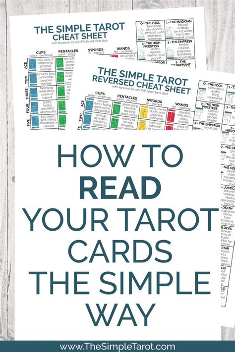 read  tarot cards  simple tarot sheet  great  teaching